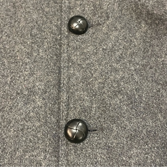 Roots Gray Wool Jacket with Black Leather Collar - Picture 6 of 8